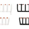- 80 Signallicher orangetransparent mit schwarzen und weißen Sockeln, je 20x groß und klein, orange, 1:87, Herpa