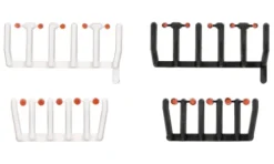 - 80 Signallicher orangetransparent mit schwarzen und weißen Sockeln, je 20x groß und klein, orange, 1:87, Herpa