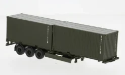 - Containerauflieger 3achs mit 2 x 20 ft. Container, Bundeswehr, 1:87, Herpa Military