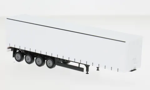 - Gardinenplanenauflieger 4achs, weiss, 1:87, Herpa