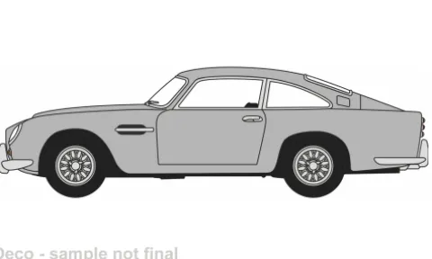 Aston Martin DB5, silber, 1:76, Oxford