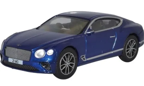 Bentley Continental GT, blau, 1:76, Oxford