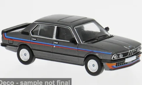 BMW M535i (E12), dunkelgrau/Dekor, 1980, 1:87, PCX87