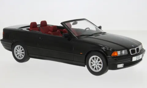 BMW 3er (E36) Cabriolet, schwarz, 1996, 1:18, MCG