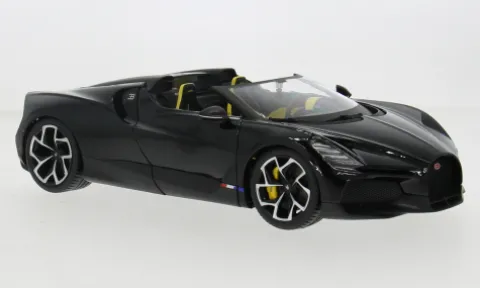 Bugatti W16 Mistral Cabriolet, schwarz, 1:18, Bburago