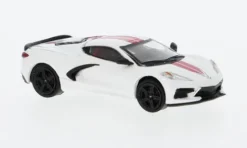 Chevrolet Corvette (C8) Stingray, weiss/rot, 2020, 1:87, PCX87