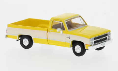 Chevrolet C 10, gelb/weiss, 1982, 1:87, Brekina