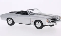 Chevrolet Chevelle SS 454 Convertible, silber/schwarz, 1971, 1:24, Welly