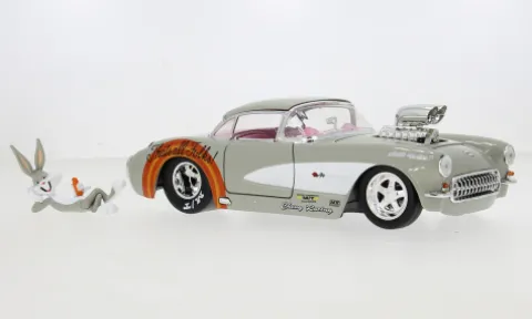 Chevrolet Corvette (C1), 1957, Looney Tunes - Bugs Bunny, 1:24, Jada