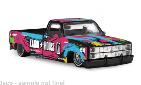 Chevrolet Silverado Dually Kaido Splash V1, schwarz/Dekor, 1980, 1:64, Mini GT