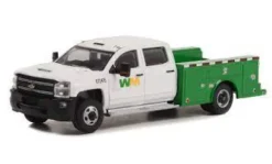 Chevrolet Silverado 3500HD Dually, 2018, WM - Waste Management, 1:64, Greenlight