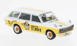 Datsun Bluebird 510, weiss/gelb, Ohige No Pon, 1:64, Tarmac Works