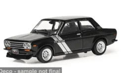 Datsun 510, schwarz/silber, 1971, 1:64, IXO America