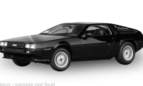 DeLorean DMC 12, schwarz, 1981, 1:18, Sun Star