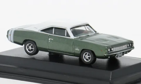 Dodge Charger, dunkelgrün/weiss, 1968, 1:87, Oxford