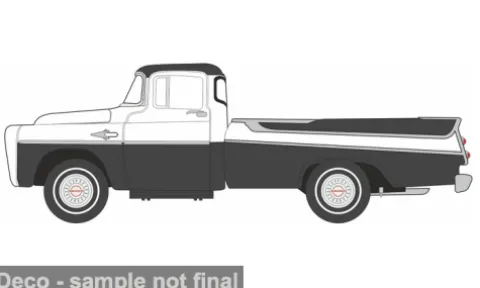 Dodge D100 Sweptside Pick Up, weiss/schwarz, 1957, 1:87, Oxford