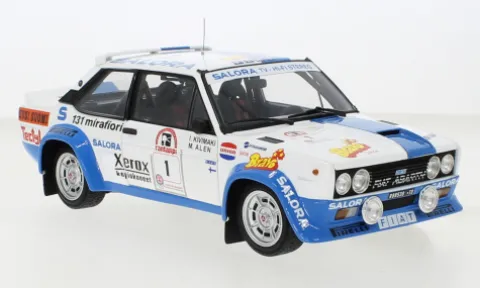 Fiat 131 Abarth, Rallye WM, Rallye Finnland, 1980, #1, M.Alen/I.Kivimäki, 1:18, Kyosho