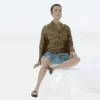 Figur Seated Couple Series III - Figure A, 1:24, American Diorama
