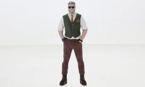 Figur Tim, white/grey/brown, 1:18, Atlantic