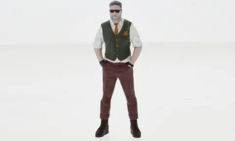 Figur Tim, white/grey/brown, 1:24, Atlantic