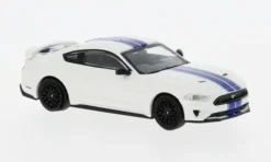 Ford Mustang GT, weiss/blau, 2018, 1:87, Minichamps