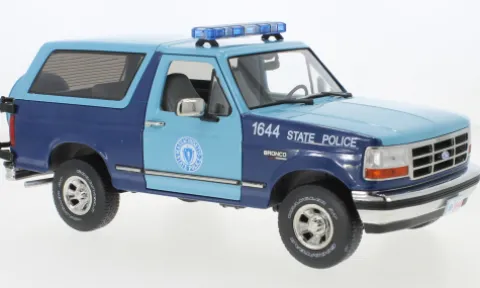 Ford Bronco XLT, 1996, Massachusetts State Police, 1:18, Greenlight