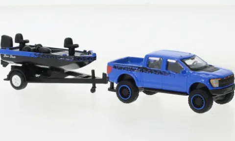 Ford F-150 SVT Raptor, blau/schwarz, 2021, 1:64, Maisto