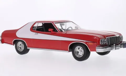 Ford Gran Torino, rot/weiss, 1975, 1:18, MCG