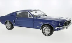 Ford Mustang GT Fastback, blau/weiss, 1968, 1:12, KK Scale