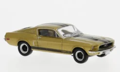 Ford Mustang GT 350 Fastback, gold/schwarz, 1968, 1:87, Brekina