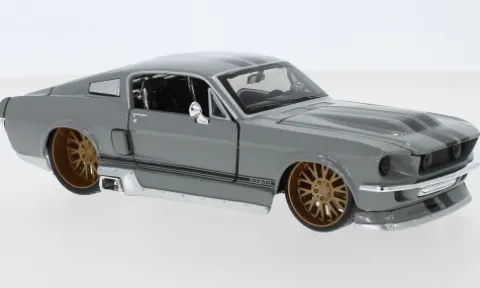Ford Mustang GT Tuning, hellgrau/schwarz, 1967, 1:24, Maisto