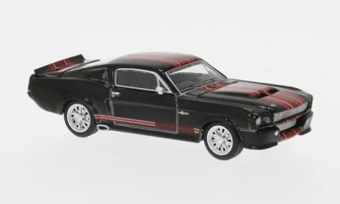 Ford Shelby Mustang GT500, dunkelanthrazit/rot, 1:64, Pop Race