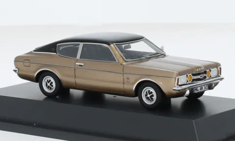 Ford Taunus (TC I) Coupe, braun/schwarz, 1974, 1:43, Schuco / Pro.R