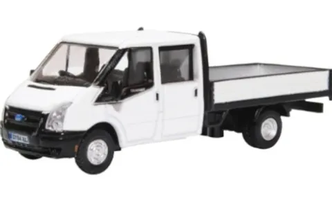 Ford Transit Double Cab Pickup, weiss, 1:76, Oxford