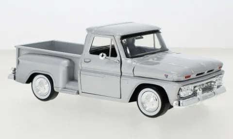 GMC C-1000 Fenderside, silber, 1966, 1:24, Motormax