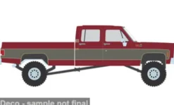 GMC Sierra Grande K2500 Crew Cab, dunkelrot/silber, 1977, 1:64, IXO America