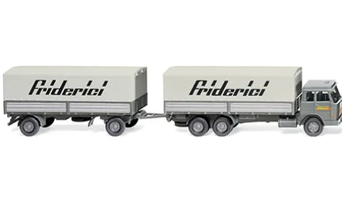 Hanomag Henschel Pritschenhängerzug, 1969, Friderici, 1:87, Wiking