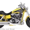 Harley Davidson CVO Fat Bob, gelb, 2009, 1:18, Maisto