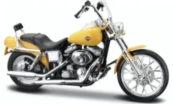 Harley Davidson FXDWG Dyna Glide Wide, gelb, 2001, 1:18, Maisto
