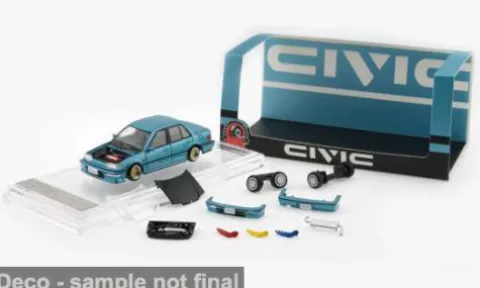 Honda Civic (EF2), blau, 1991, 1:64, BM Creations