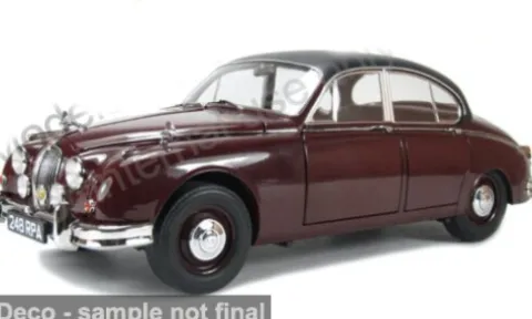 Jaguar Mark II, dunkelrot/schwarz, 1:43, Cararama
