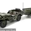 Jeep NECAF 1/4 Ton, oliv, 1955, NL, 1:43, Cararama