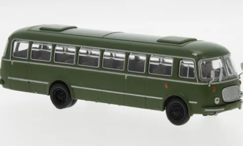 JZS Jelcz 043 Bus, dunkelgrün, 1964, Militär, 1:87, Brekina Starline