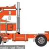 Kenworth K100 Aerodyne, orange, 1976, 1:64, IXO America
