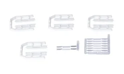 Krone Heckstoßstange (8x), weiss, 1:87, Herpa