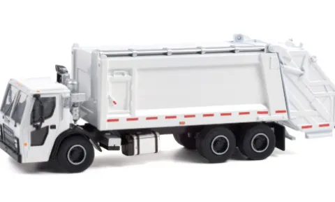 Mack LR Rear Loader Refuse Truck, weiss/weiss, 2020, 1:64, Greenlight