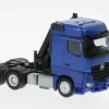 Mercedes Arocs, blau, Bigspace Zugmaschine 3achs mit Ladekran, 1:87, Herpa