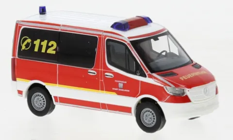 Mercedes Sprinter SWB, 2018, Feuerwehr Dinslaken, 1:87, Busch