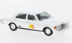 Mercedes W123 Limousine, weiss, 1977, Methanol Benzin Antrieb 1979, 1:87, Busch