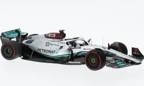 Mercedes AMG W13 E Performance, Formel 1, GP Bahrain, 2022, Mercedes AMG Petronas Formula One Team, Petronas, #63, G.Russell, 1:43, Minichamps